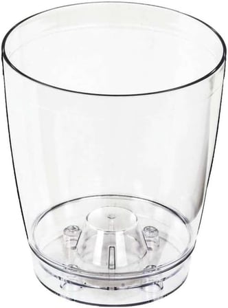 1.6 Litre Şeffaf Orkide Saksısı Özel Drenajlı Alt Tabaklı Ø14-h14 En Sağlıklı Clear Akrilik Plastik