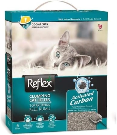 Aktif Karbonlu Topaklanan Kedi Kumu, 6 L