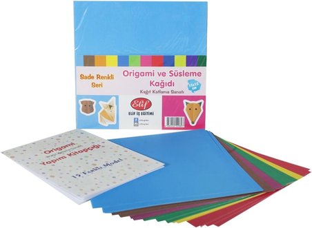 Origami Başlangıç Seti, Sade Desenli, 30 Adet, 15x15cm 8680422599388