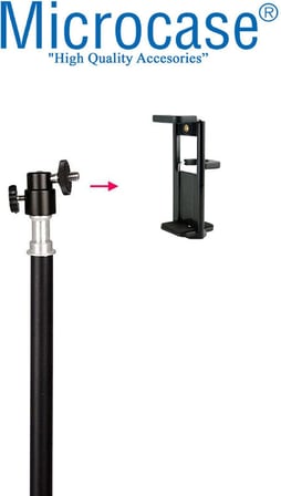 3 Ayak Sabitleyici Alüminyum Cep Telefonu Tablet Kamera DSLR Tripodu 201 cm - AL2507