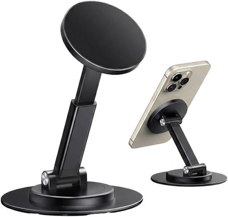 Profesyonel Manyetik Telefon ve Tablet Standı - 360 Derece Hareketli Masaüstü Tutucu - Kompakt Katlanır Tasarım Tüm Telefonlar İle Uyumlu zr895