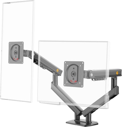 North Bayou NB A5C Ergonomic 17-32 inch Çift Kol 2-9 kg Kapasiteli Yeni Nesil Profosyonel Monitör Standı (Siyah)