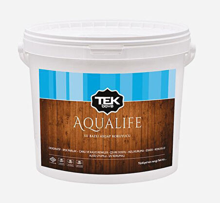 TEK AQUALIFE SU BAZLI AHŞAP KORUYUCU TİK RENGİ (TEAK) 0,75 LT