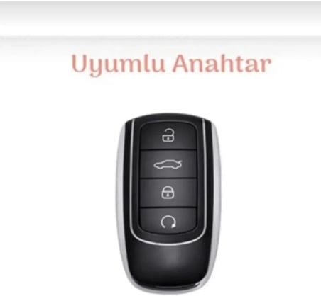 AutoHan Keys Chery Tiggo 8 Pro, Omoda 5, Tiggo 7 Avantgarde Araç Anahtarı Koruma Kılıfı, Siyah-Gümüş