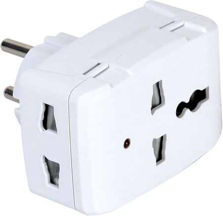 Yurt Dışı Prizini Türk Prizine Çeviren Evrensel Seyahat Adaptörü, İngiliz Tipi Çevirici Priz, 13A 250W, Işıklı Gösterge, CE Belgeli