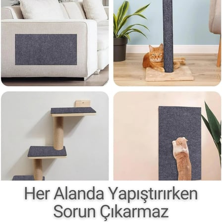 Kedi Tırmalama Matı Koltuk Kenarı Koruyucu Yapışkanlı Tırmalama Pedi Mobilya Koruma Minderi Dayanıklı Kolay Temizlenebilir Kedi Halısı Tırmalama Halısı Yapışkanlı Her Yüzeye Uygulanabilir