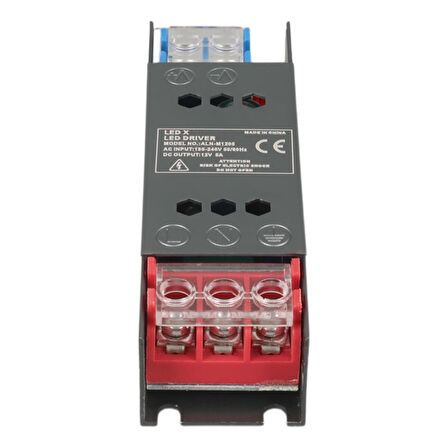 Ayt Ledx ALN-M1205 12 Volt 5 Amper 50x15x11mm Ultra Slim Metal Kasa Adaptör Şerit Led Kamera Adaptörü