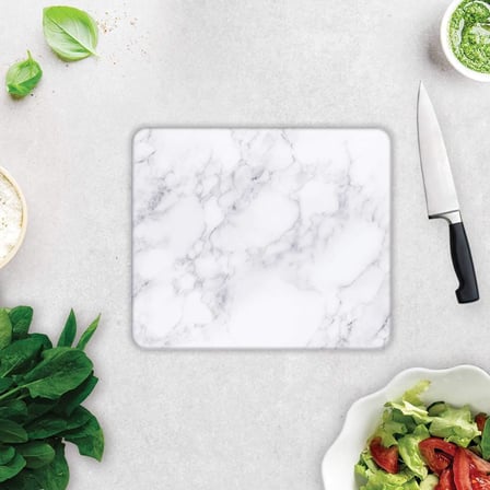 Cam Kesme Tahtası Panosu 25 X 35 Kırılmaya Isıya Çizilmeye Dayanıklı Antibakteriyel Doğal Kesme Tablası Mermer Design