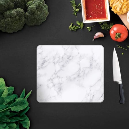Cam Kesme Tahtası Panosu 25 X 35 Kırılmaya Isıya Çizilmeye Dayanıklı Antibakteriyel Doğal Kesme Tablası Mermer Design
