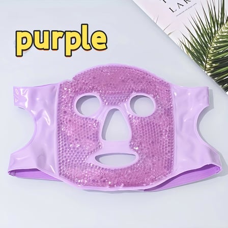 Terapi Jel Yüz Maskesi Soğuk Ve Sıcak Boncuklu Ayarlanabilir Maske (mor)