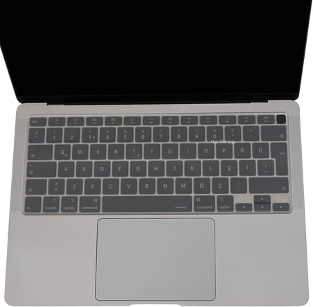 Türkçe Q Silikon Klavye Koruyucu MacBook Air 13 Retina Uyumlu A1932 A2179 A2337 M1 | ISO UK Ters L Enter | TR Q Klavye Kaplama Şeffaf