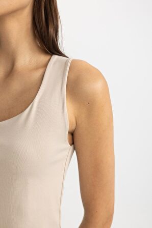 DeFacto Slim Fit Dar Kesim U Yaka Basic Düz Atlet C2622AX24SPBG115