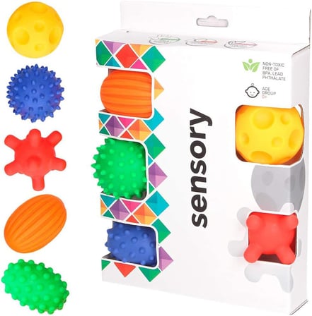 Poema &amp; Rosa Sensory duyusal plastik bebek topu 5 adet