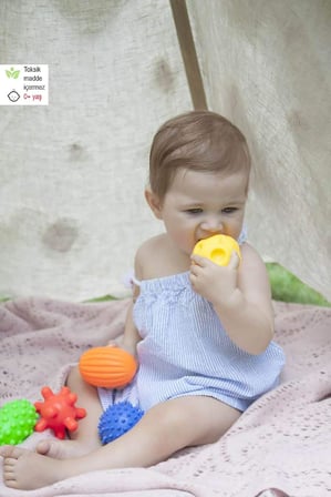 Poema &amp; Rosa Sensory duyusal plastik bebek topu 5 adet