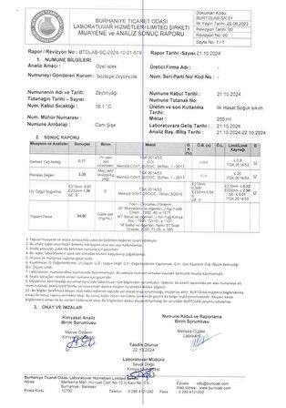 2024/25 250 ML Erken Hasat Natürel Sızma Zeytinyağı Soğuk Sıkım Filtresiz