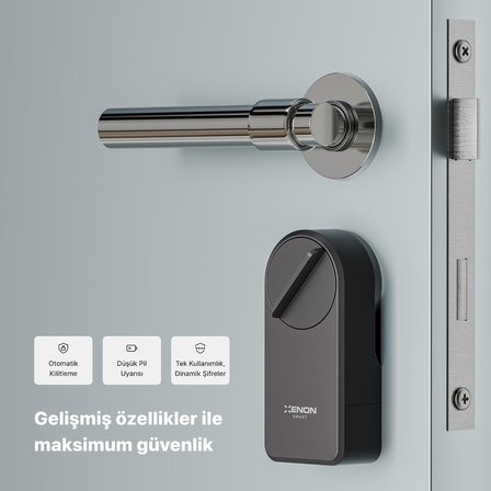 Akıllı Otomatik Motorlu Kapı Kilidi Parmak İzi Şifreli Wi-Fi Mobil Uygulama ile Kontrol Kolay Kurulum Uzaktan Kilitleme/Açma Mekanik Anahtarsız Kilit X8070