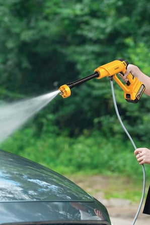Acr-10 Şarjlı Araç Yıkama Makinesi Sarı 203 Psi 170W Basınçlı Oto Yıkama Seti | 3820 Fırçasız