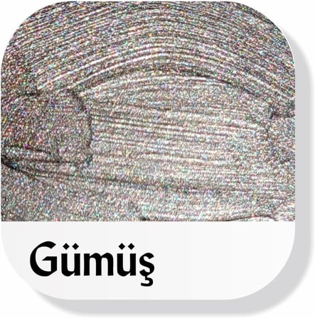 Multi-Surface Hibrit Akrilik Boya, 200ml, Tüm Yüzeyler İçin, Saten Görünümlü, Su Bazlı (Metalik Gümüş)