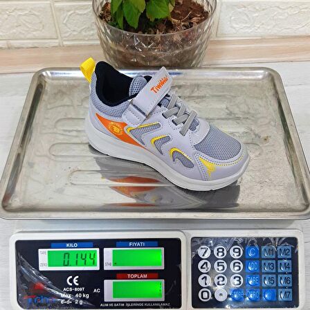 Tiwitto 86924 Gri Sarı Cırtlı Lastikli Erkek Çocuk Spor Ayakkabı