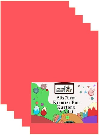 Fon Kartonu 50x70 cm 120 gr 5 Adet 50 * 70 cm Renkli Fon Kartonu Kağıdı 120 Gr Okul Sınıf Etkinlik Kreş Okul Öncesi Siyah