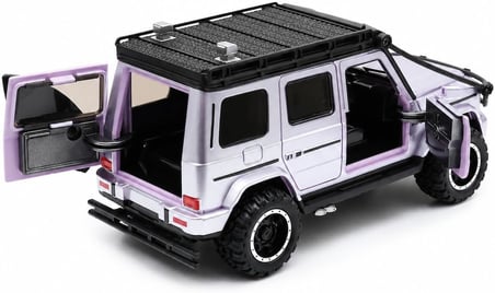 Sürtmeli Sesli ve Işıklı Jeep Oyuncak Araba, Kapıları Açılan Arazi Aracı Modeli, Büyük Tekerlekli Off Road Oyuncak Jeep, Çocuklar İçin Gerçekçi Oyuncak Araba VRD10716 (LİLA)