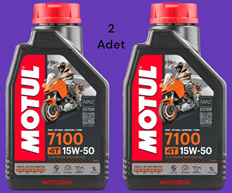 Motul 7100 15w-50 4T Tam Sentetik Motor Yağı 1 Litre (2 Adet)