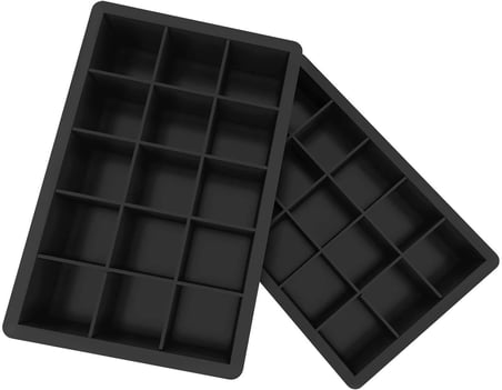 15 Bölmeli Silikon Buz Kalıbı – Kolay Çıkarma, BPA Free, Büyük Küp Buzluk Tepsisi, Ev, Kokteyl ve İçecekler İçin Buz Küpü Kalıbı, Dondurucu Dondurma Kalıbı, Buz Kalıpları (2 Adet)