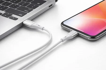 2Adet x 2Metre USB A-Lightning Kablo Seti, 3.1A Hızlı Şarj, Beyaz/Gümüş Metal, Wahoo (2Ad x 2Metre Beyaz)