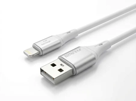 2Adet x 2Metre USB A-Lightning Kablo Seti, 3.1A Hızlı Şarj, Beyaz/Gümüş Metal, Wahoo (2Ad x 2Metre Beyaz)