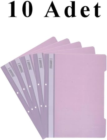 10 Adet A4 Lila Telli Dosya 1 Paket Ekonomik Kaliteli Telli Dosya Ofis Büro Okul