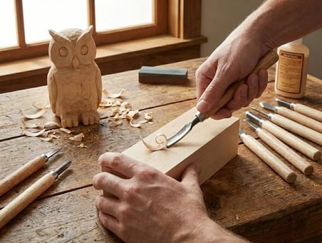 10 Parça Ahşap Saplı Oyma Seti – Ahşap Oyma ve Keski Takımı, Hobi ve El İşçiliği İçin Profesyonel El Aletleri, El Yapımı Ahşap İşleme Seti, Marangoz ve Oyuncak Ustaları İçin Uygun
