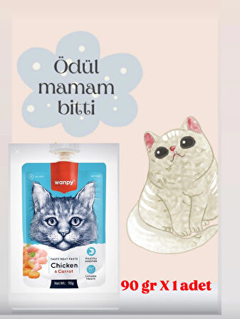 WANPY Tavuklu & Havuçlu Sıvı Kedi Ödül Maması 90 gr X 1 Adet SK:2026
