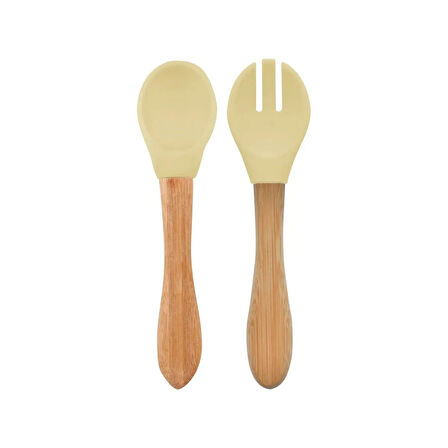 OiOi Mama Kaşığı ve Çatal Seti Mellow Yellow