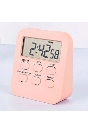 Pratik Mutfak ve Çalışma Zamanlayıcı - Geri Sayım, Kronometre Fonksiyonlu 