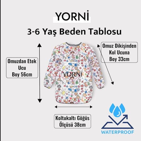 3-6 yaş, Family, Sıvı Geçirmez, Uzun Kollu Çocuk Faaliyet Aktivite Boyama Önlüğü