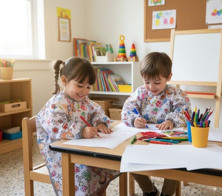 3-6 yaş, Family, Sıvı Geçirmez, Uzun Kollu Çocuk Faaliyet Aktivite Boyama Önlüğü