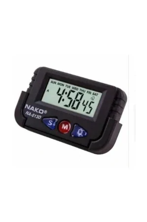Mini Saat - Dijital Masa Saati - Araç Saati Alarm Kronometre - Mini Kenko