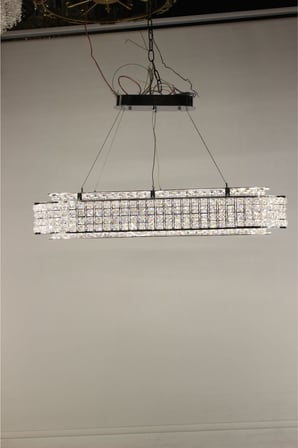 Kristal Taşlı  Masaüstü Led Avize 3 Renk Işıklı Modern Aydınlatma