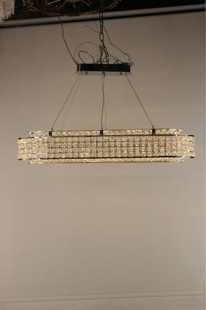 Kristal Taşlı  Masaüstü Led Avize 3 Renk Işıklı Modern Aydınlatma