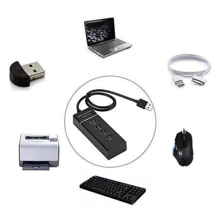 Fully S-802G 4 Port USB 2.0 Hub Çoklayıcı (30Cm Kablolu)