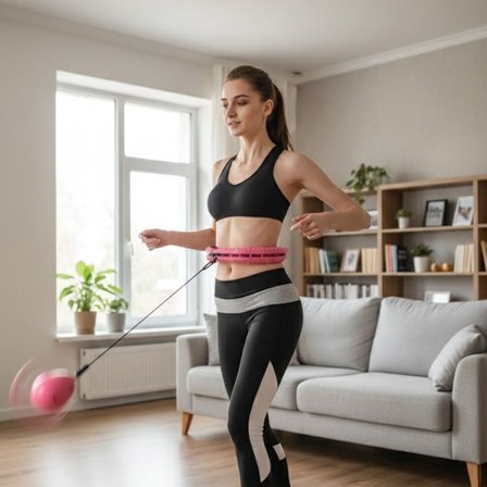 Ayarlanabilir Zayıflatıcı Hulahop Bel ve Karın Bölgesi İçin İnceltici Fitness Aleti Spor Çemberi (2)