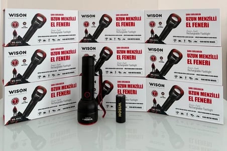 WISON WS-5572 20W Uzun Menzilli Şarjlı Metal El Feneri (2)