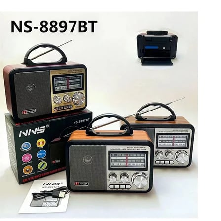 NNS NS-8897 Orta Boy Retro, Nostaljik, Ahşap Tasarım Radyo (2)