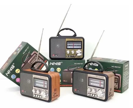 NNS NS-8897 Orta Boy Retro, Nostaljik, Ahşap Tasarım Radyo (2)