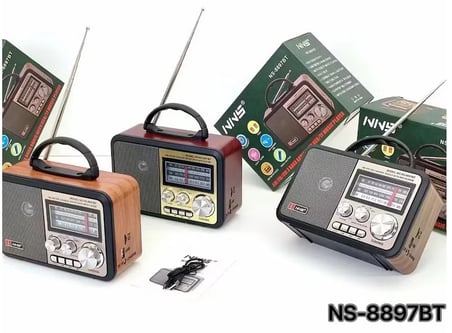 NNS NS-8897 Orta Boy Retro, Nostaljik, Ahşap Tasarım Radyo (2)