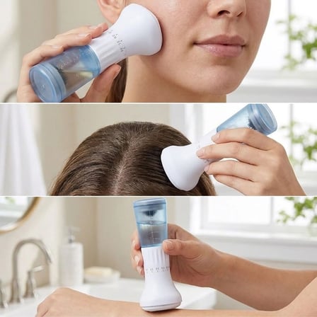 140 İğneli Serum Hazneli Dermaroller – 0-3 mm Ayarlı Dermaroller Mikro İğneli Saç, Cilt ve Vücut Bak