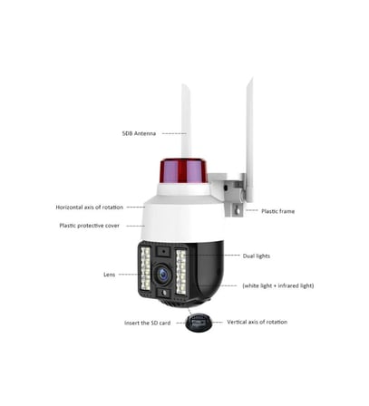 INT-CMR21 SD-kart destekli Hareketli Sesli Gece Renkli PTZ Akıllı Wifi Güvenlik Kamerası (2)
