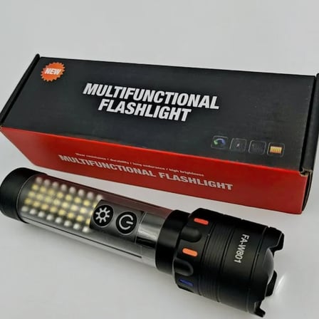 Güçlü Taktik Led El Feneri Paweınuo Sdt53 – 3800lm, 35w, Yan Cob Aydınlatma Ve Type-c Şarj Özelliğin
