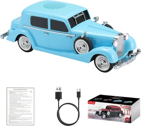 Retro Klasik Araba Bluetooth Hoparlör Kablosuz HD Ses FM Radyo YG-239 (2)