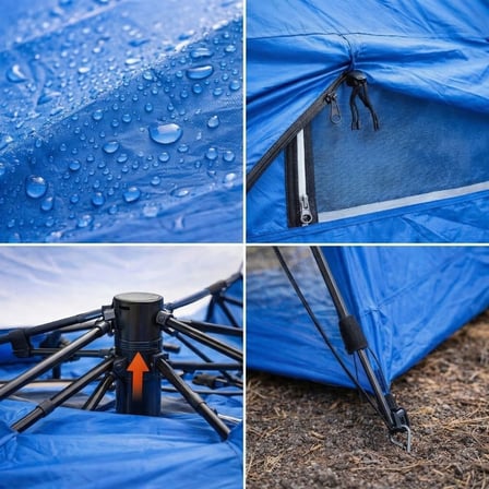 4 Kişilik Otomatik Kamp Çadırı – Çift Katmanlı, Suya Dayanıklı, Hızlı Kurulum Outdoor Aile ve Doğa Ç